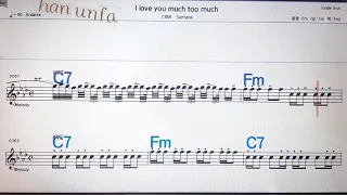 I love you much too much/Santana💋노래방, 통기타 , 코드 큰악보,  가라오케, 반주💖Karaoke, Sheet Music, Chord, MR