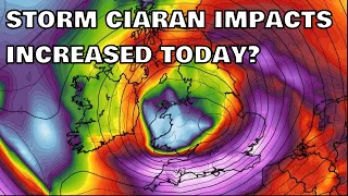 Storm Ciaran Impacts Shifted Northwards Today? 30th October 2023