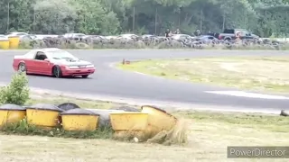 1990 Thunderbird SC drifting at Raceway Park.