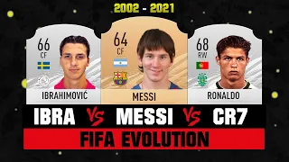 Ibrahimovic VS Messi VS Ronaldo FIFA EVOLUTION! 😱🔥 FIFA 02 - FIFA 21