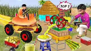 Magical Burger Car Mini Sugarcane Juice Wala Funny Video Collection Hindi Kahani Funny Comedy Video