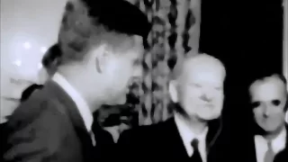 January 12, 1961 - President-Elect John F. Kennedy meets Herbert Hoover in Palm Beach, Florida