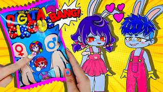 [Paper Diy] Gacha Life // The Amazing Digital Circus Boy And Girl Versions // ASMR by CIM #paperdiy