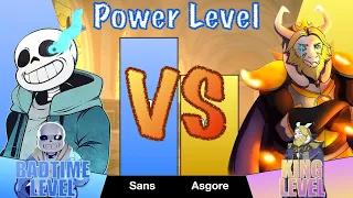UnderTale Sans vs Asgore Power Level