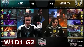 H2K Gaming vs Vitality | Week 1 Day 1 of S8 EU LCS Spring 2018 | H2K vs VIT W1D1 G2