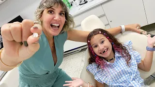 UM DIA INTEIRO COM a VALENTINA E o DENTE de LEITE - Rotina da Família