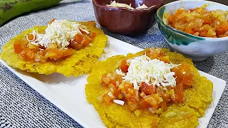 PATACONES COLOMBIANOS *con sabor a ajo y hogao* (recetas fáciles y rápidas)