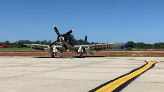 Skyraider engine startup at Wings over Waukegan
