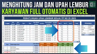 Cara Menghitung Upah Lembur Karyawan Otomatis di Excel Berdasarkan PP 35 2021 | Free Download