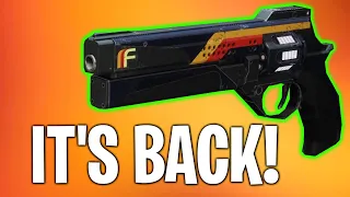 Destiny 2 - TRUE PROPHECY IS BACK! How to Get It! Amazing PVP Hand Cannon!