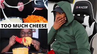 Mukbangers:asmrtists consuming a lot of cheese | REACTION