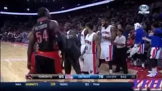 FULL Andre Drummond Hard Foul on James Johnson And Fight