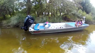 Outboard Jet Shallow Water Take Off Test. 1652 Blazer