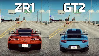 NFS Heat: Chevrolet Corvette ZR1 vs Porsche 911 GT2 RS - Drag Race