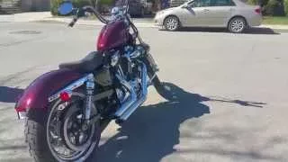 Harley Davidson Seventy two -  Start Up  (Vance and Hines Shortshots Exhaust)