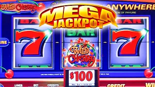 MEGA JACKPOT HIGH LIMIT SLOT WIN ON WILD CHERRY SLOT MACHINE ➜ TRIPLE SIZZING 7s SLOT WIN