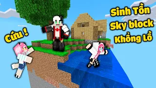 MỀU THỬ THÁCH 24 GIỜ SINH TỒN SKYBLOCK KHỔNG LỒ TRONG MINECRAFT*REDHOOD THỬ SỐNG TRÊN SKYBLOCK MCPE