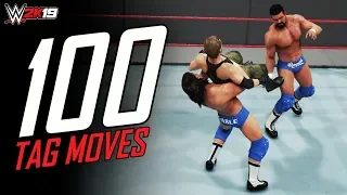 WWE 2K19 100 Awesome Tag Team Moves & Finishers (Ultimate Compilation)