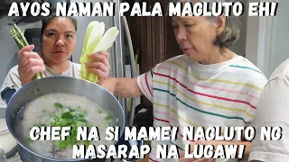 BUHAY AMERIKA: HINDI NA NAKATIIS SI MADER NAGYAYA NG MAGLUTO KAMI NG LUGAW! CHEF NA SI MAMEH!