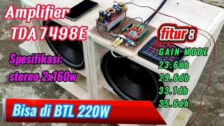 Review dan test amplifier TDA7498E (2X160W)