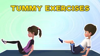 10 EASY TUMMY EXERCISES FOR KIDS AT HOME | Kids Exercise