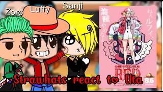 Strawhats react to Uta •One piece• ||GACHA CLUB REACTION||