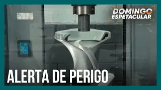 Após acidente que matou menina de 7 anos, Domingo Espetacular testa resistência de vasos sanitários