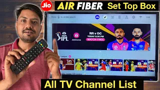 Jio Airfiber Live TV All Channel Guide Via Jio TV+  | Set top box full channel list | jio airfiber