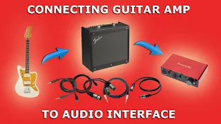 CONNECTING GUITAR AMP TO AUDIO INTERFACE / RECORDING TEST with various styles of CABLES