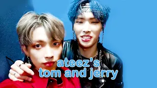 mingi and hongjoong are ateezs tom and jerry