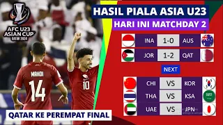 Hasil Piala Asia u23 2024 Hari ini: Yordania vs Qatar, Indonesia vs Australia | Qatar Ke QF AFC U23