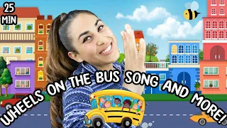 Wheels On The Bus Song and more! All in Spanish with Miss Nenna the Engineer | Spanish For Minis