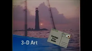 Gulf Coast Postcard from Mobile, AL.   "3-D Art"