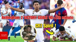 🤯 Real Madrid fans went crazy after J. Bellingham 2 VICTORY GOALS 90+2th minute defeat Barcelona 1-2