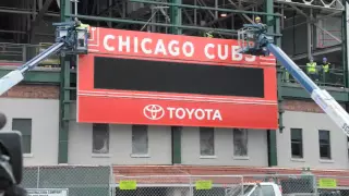 Time lapse of Wrigley marquee