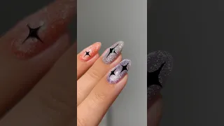 ✨🔮🍁🖤 mystic velvet & sparks #nailart #nailhacks