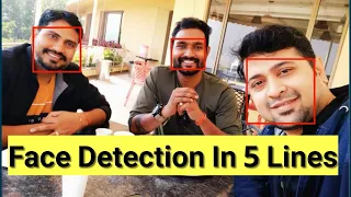 Face Detection In 5 lines | Python | Machine Learning | Data Magic