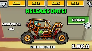 HCR2 ROCK BOUNCER NEW UPDATE 1.58.0 | WIDE VIEW TRICK | Hill Climb Racing 2