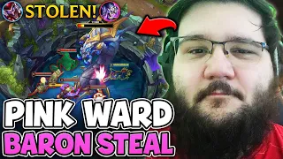 PINK WARD STEALS BARON TO SAVE THE GAME!! (INSANE SHACO PLAYS)