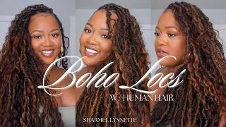 CURLY BOHO LOCS | HOW TO INSTALL USING HUMAN HAIR :: VERY DETAILED