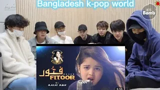 BTS reaction Pakistani little girl cover song { Fitoor }❤️_❤️[ Aayat Arif ] || OST ||