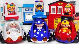 Pororo Village is in danger! Tolo & Pororo Police car, Ambulance, Fire Truck! Let’s go! #PinkyPopTOY