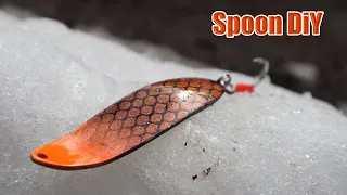 Homemade chameleon spoon for pike / do it yourself spoon