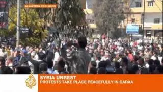 Syria's Daraa peaceful after meeting with president