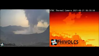 DOST-PHIVOLCS captured Vigorous Upwelling in Taal Volcano August 21 2021