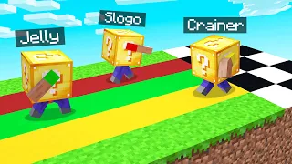 We RACED LUCKY BLOCKS In MINECRAFT!