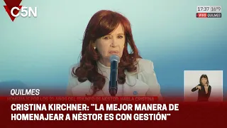 CRISTINA KIRCHNER: ¨La MEJOR MANERA de HOMENAJEAR a NÉSTOR es con GESTIÓN¨