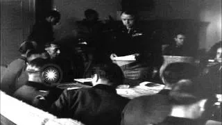 German Army officers arrive at Allied military headquarters to sign surrender doc...HD Stock Footage