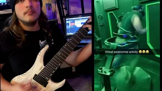 VR gaming looks like a great time 😂 (Deathcore Remix)| #shorts #guitar #vr