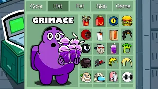 Grimace (Birthday Shake) in Among Us ◉ funny animation - 1000 iQ impostor